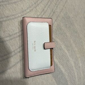 Kate Spade Blush Pink and White Wallet